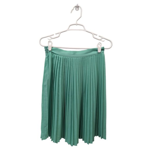 American Apparel Teal Chiffon Pleated Skirt - Picture 2 of 5